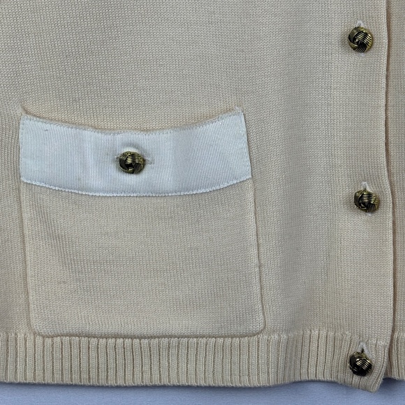 Talbots Long Sleeve Merino Wool Button Up Cardigan Sweater Sz LP Classic Preppy - Picture 2 of 8